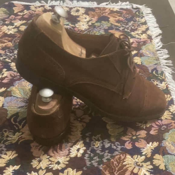 Cole Haan Perforated Brogue Brown Suede Leather Men’s Dress Oxfords Size 12 M